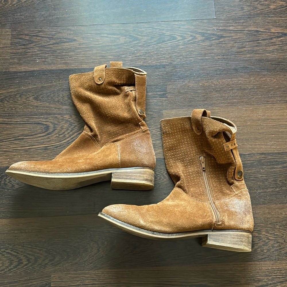Rebels Trina Burnt Bronze Suede Leather Boots 7.5